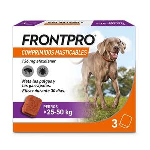 Frontpro Masticable 136 mg 25 -50 kg XL , 3 cp